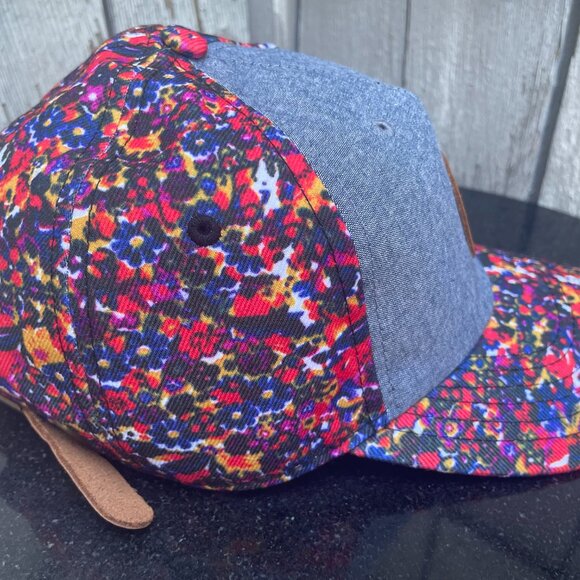Vans Floral Jean Design Baseball Hat Cap Colorful Snap Back - Picture 4 of 6